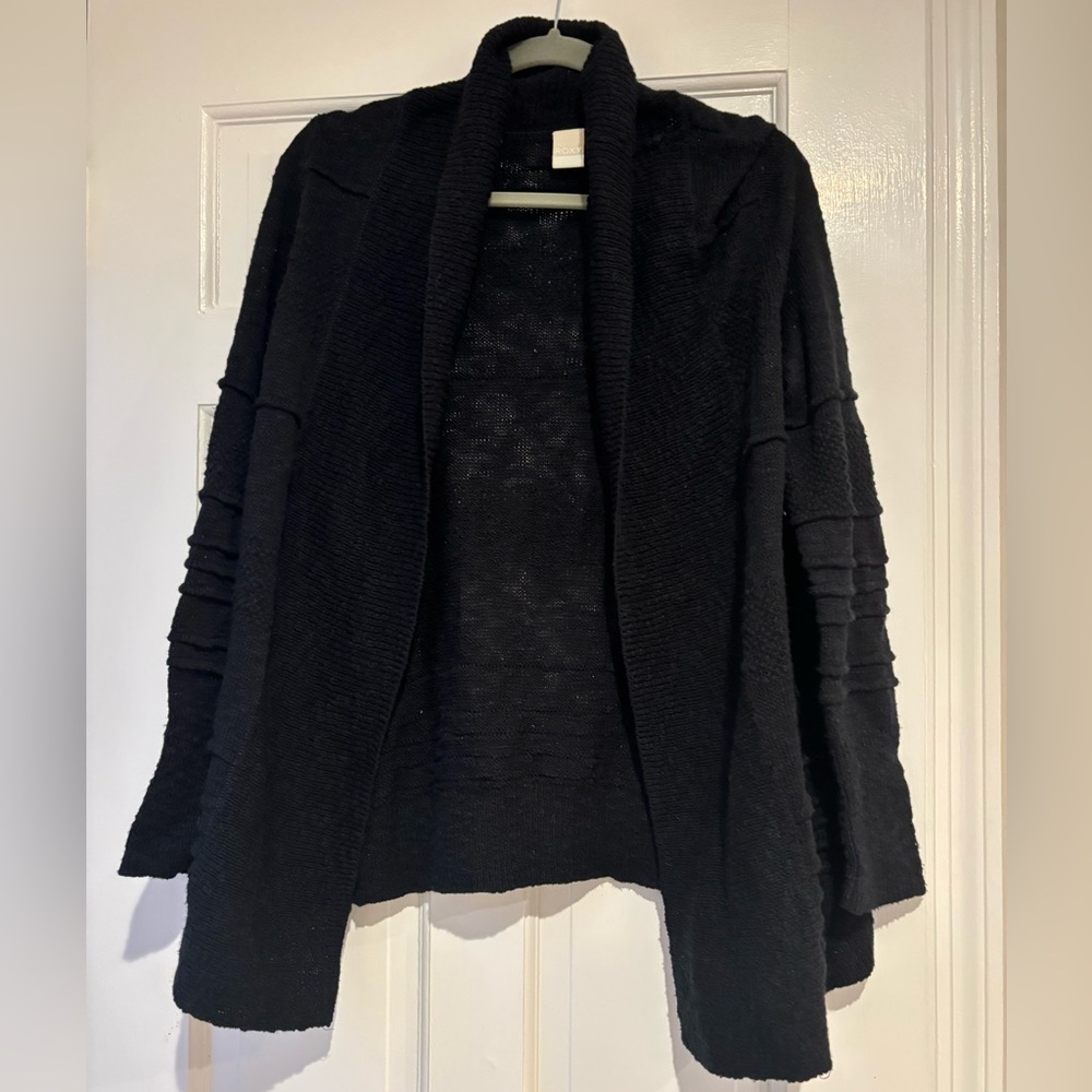 Roxy Black Open-Front Cardigan